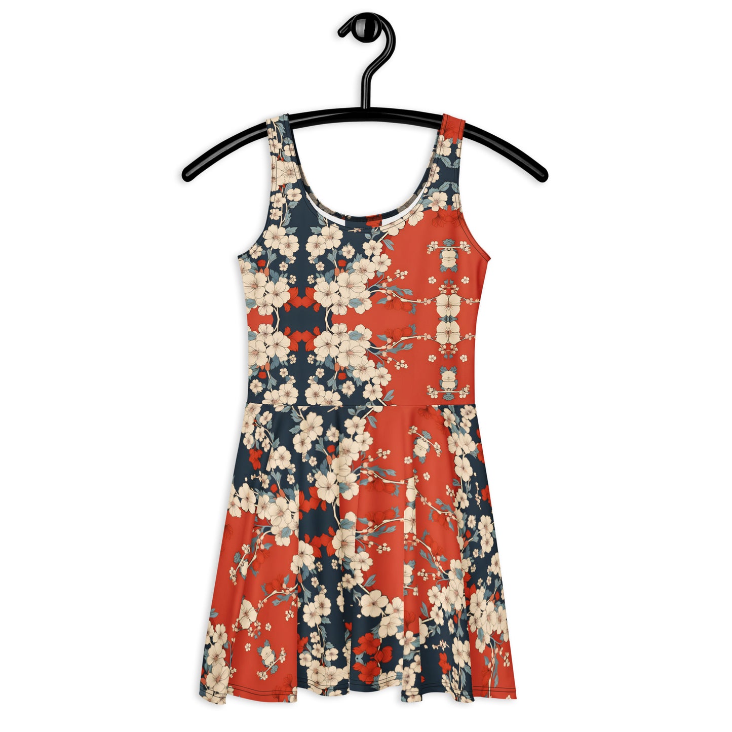 Japanese Flowers Skater Dress